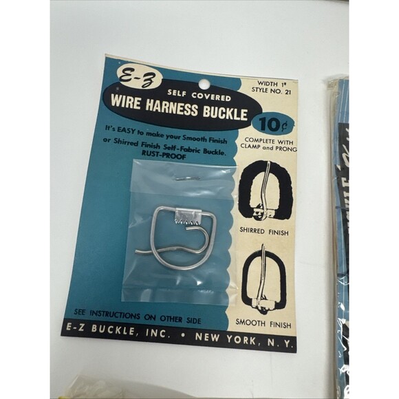 12x Vintage Sewing Lot Buckle Cover Kit E-z Belt Set Contour Metal Wire Harness - Picture 2 of 16